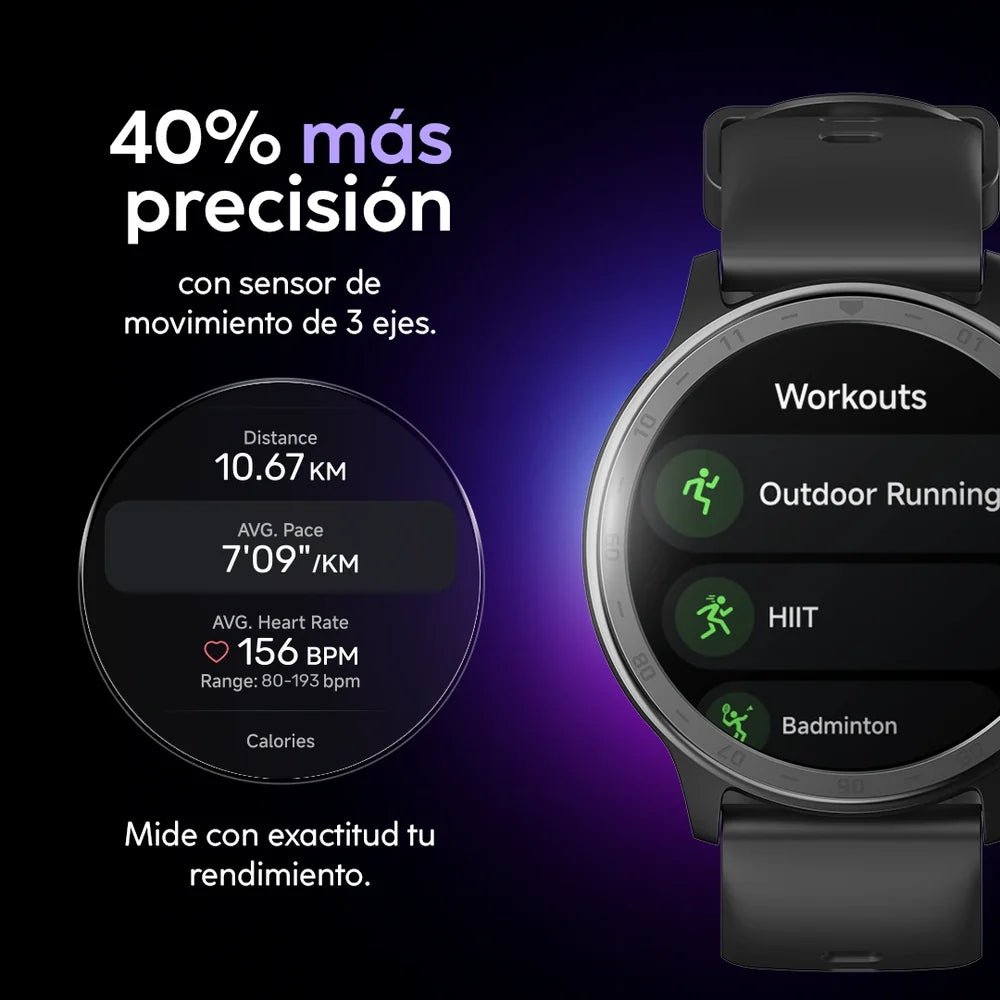 Cubitt Reloj Aura 2 Con Bluetooth, GPS, VITA AI y Salud Obsidian Black