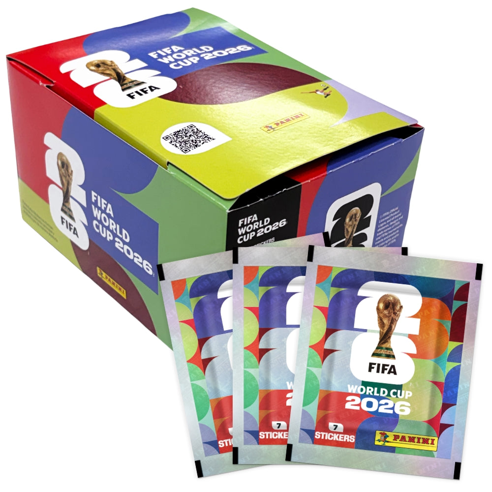 Caja de Barajitas Fifa World Cup 2026 Panini Oficial 104 Sobres