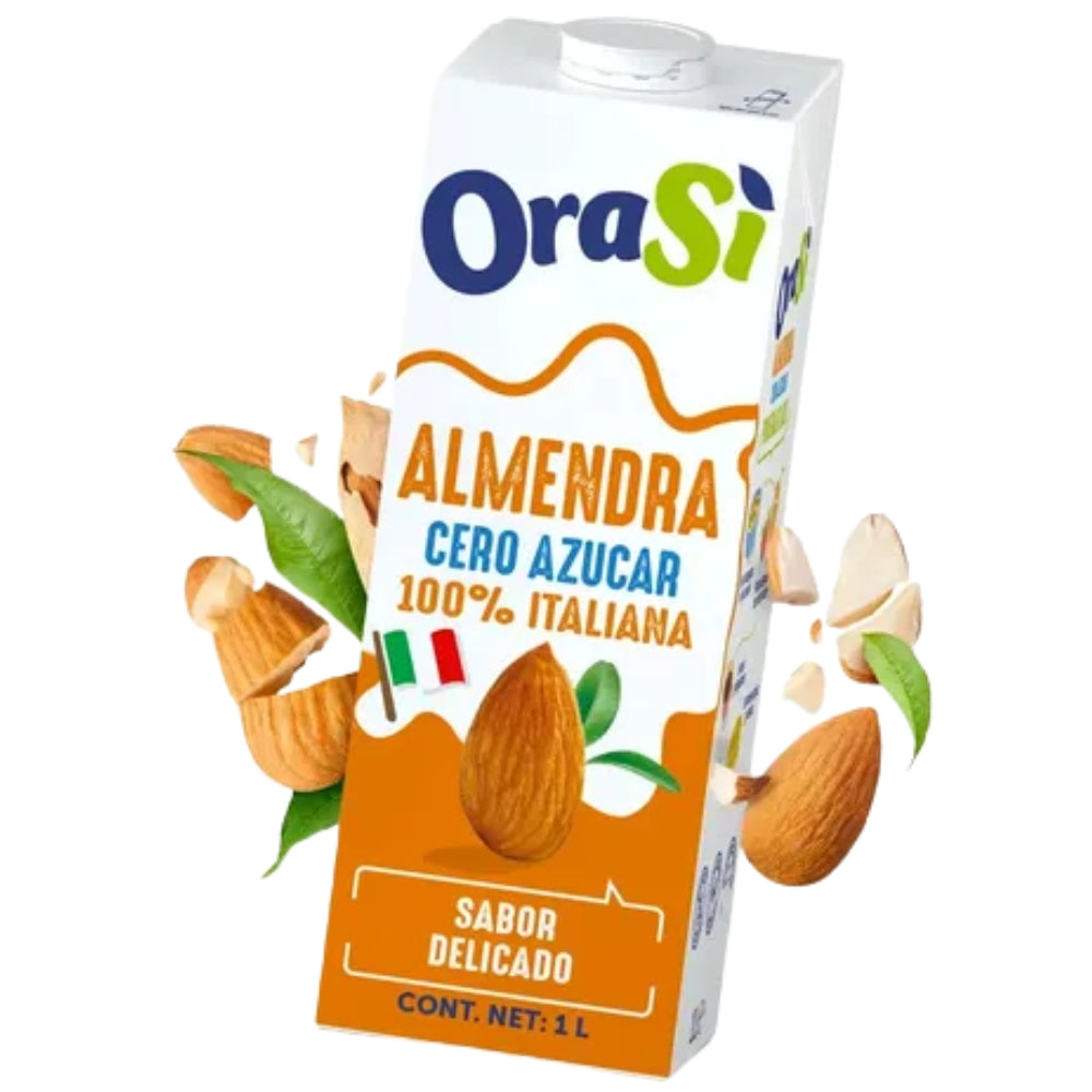Orasi Leche de Almendra Italiana Cero Azucar Sabor Delicado 1 Litro