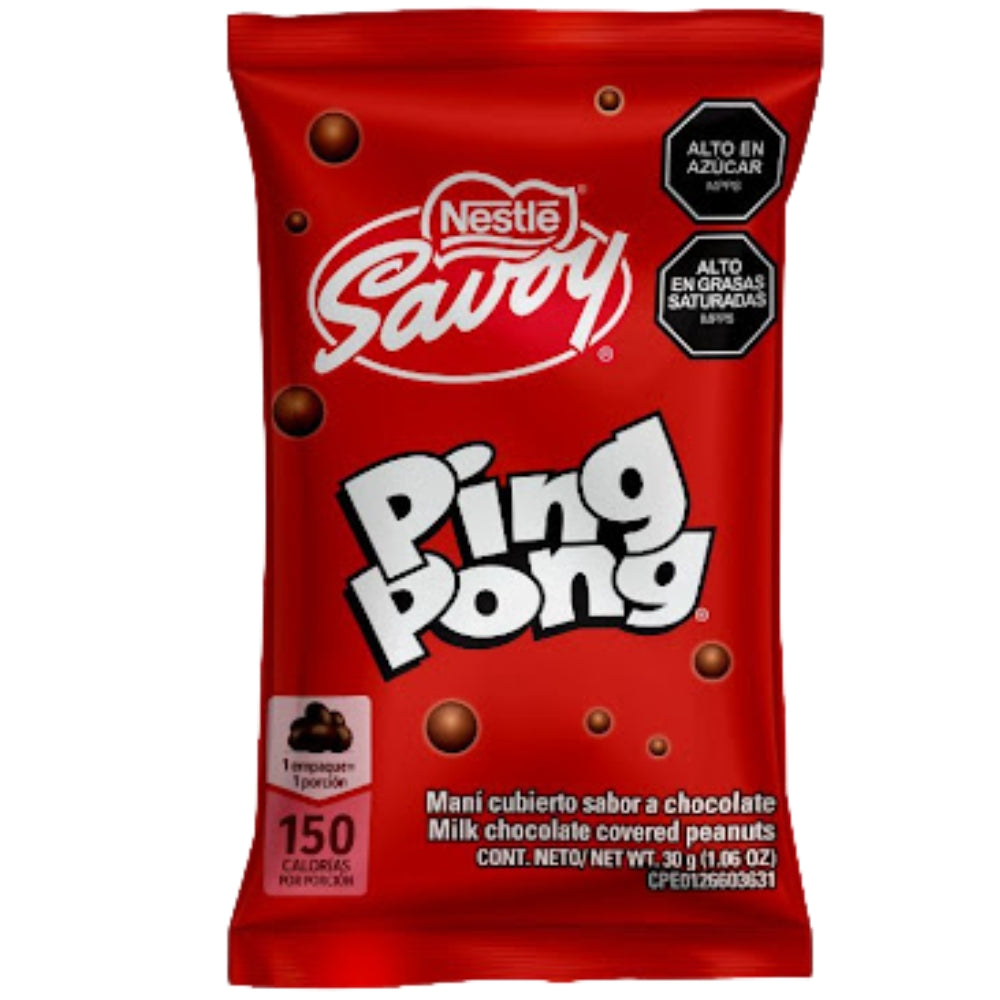 Ping Pong Chocolate Savoy Caja 16 Und de 30gr