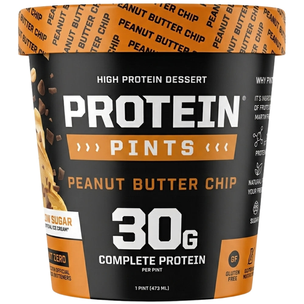 Protein Pints Helado 30gr de Proteina Sabor a Peanuts Butter Chip 473ml