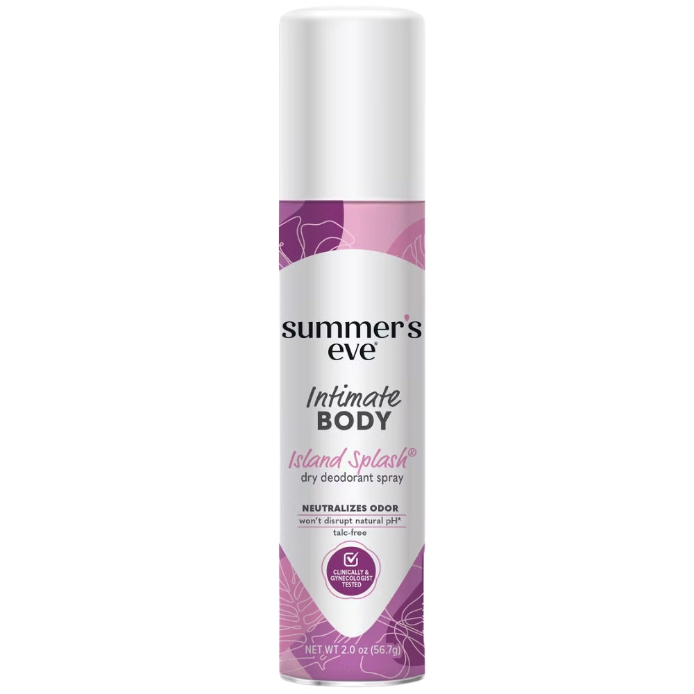 Summer's Eve Dry Deodorant Spray Island Splash Intimate Body 56.7gr