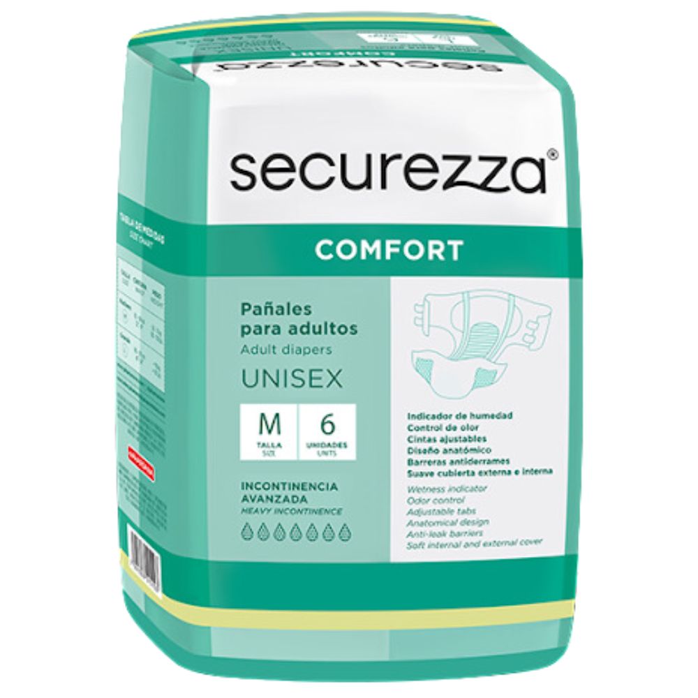 Securezza Pañal de Adulto Comfort M 6und