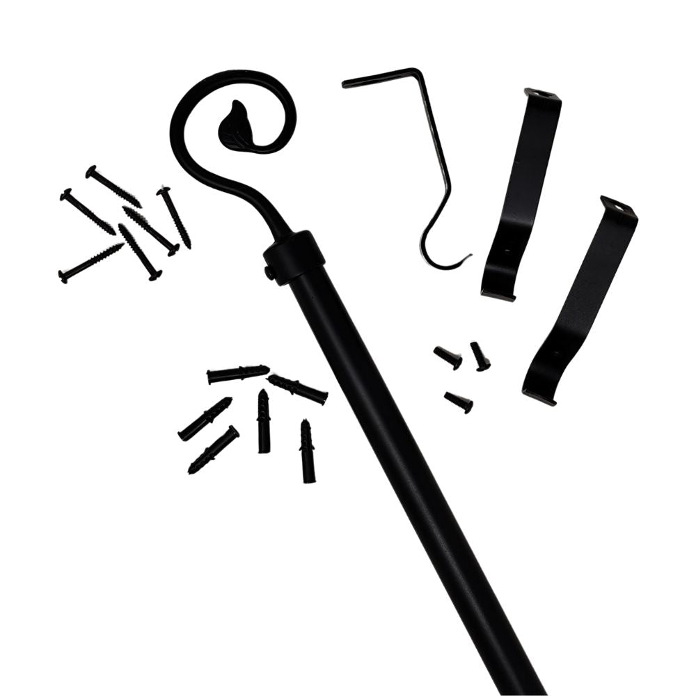 Set de Barra Para Cortina Color Negro 48" Ajustable a 84"