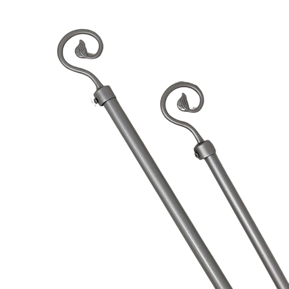 Set de Barra Para Cortina Color Plateado 48" Ajustable a 84"