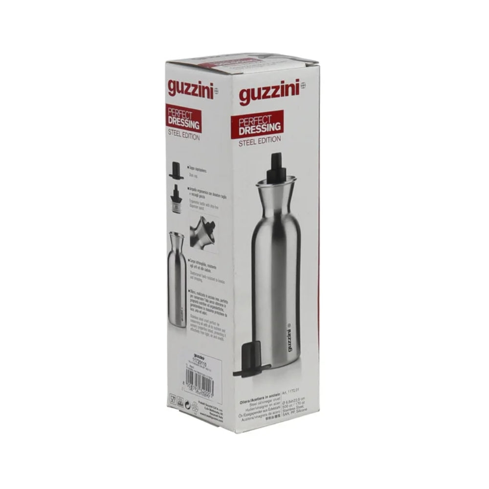 Guzzini Perfect Dressing Steel Edition Botella Dispensador Aceite/Vinagre 500ml