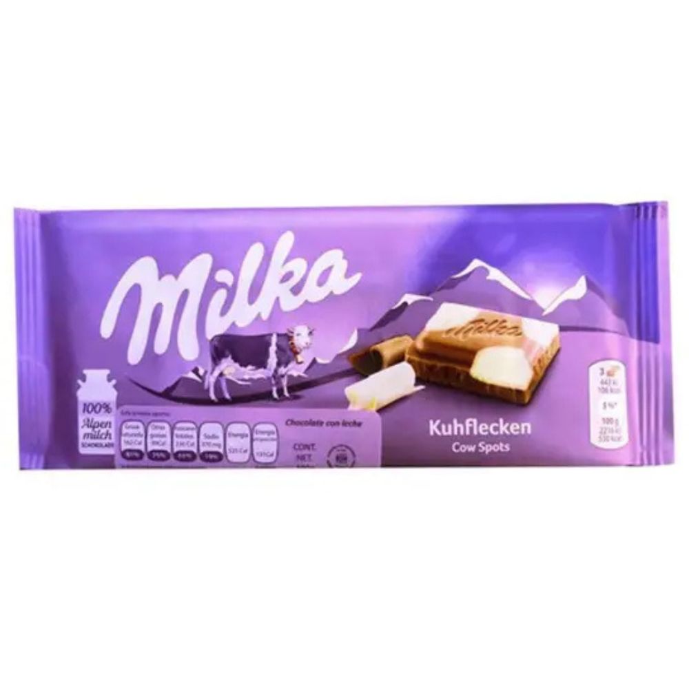 Chocolate De Leche y Blanco Milka 95 gr