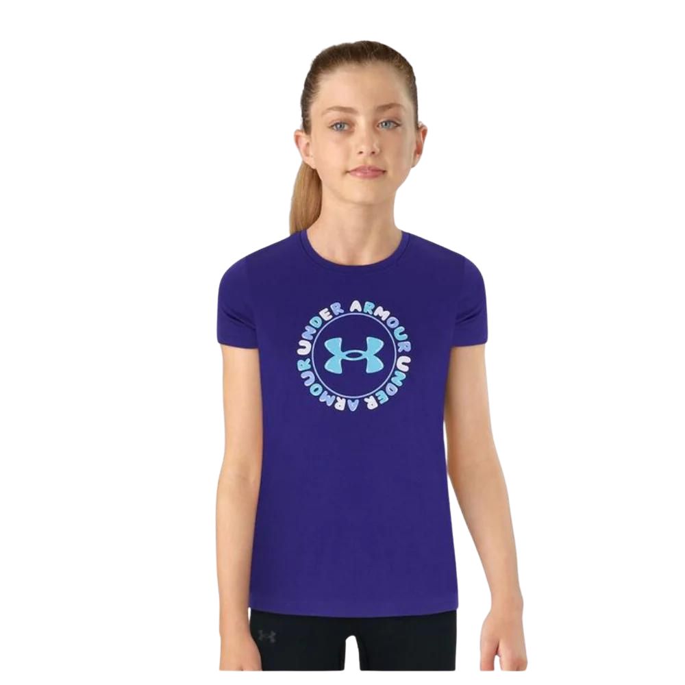 Under Armour Franela Manga Corta Tech™ Print Wordmark Para Niñas