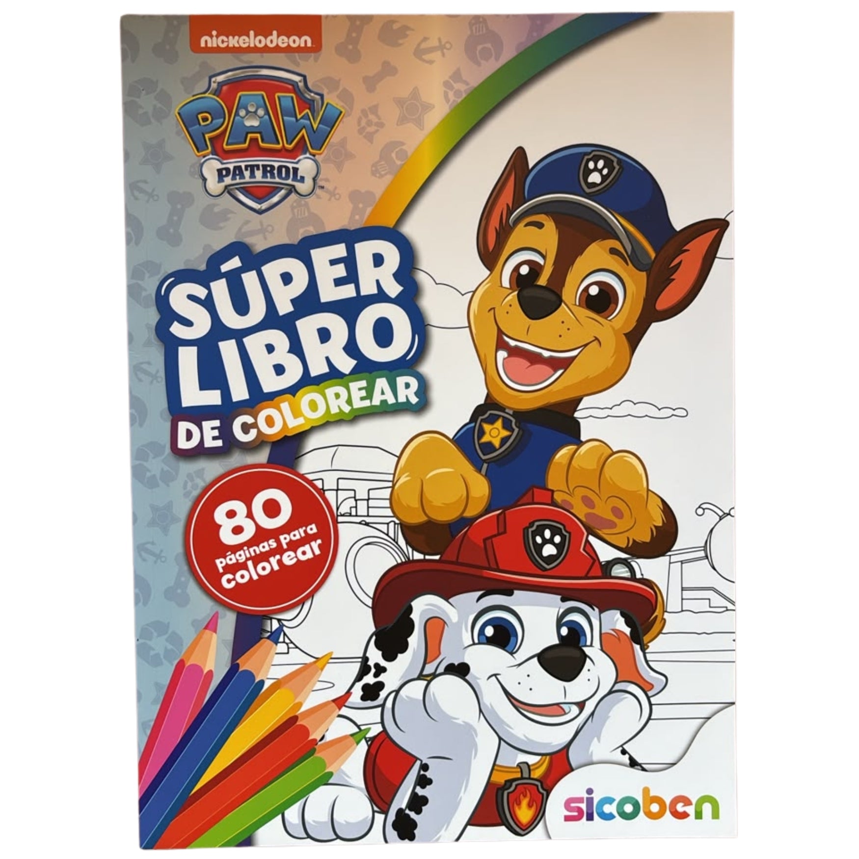Sicoben Super Libro de Colorear de Paw Patrol Azul