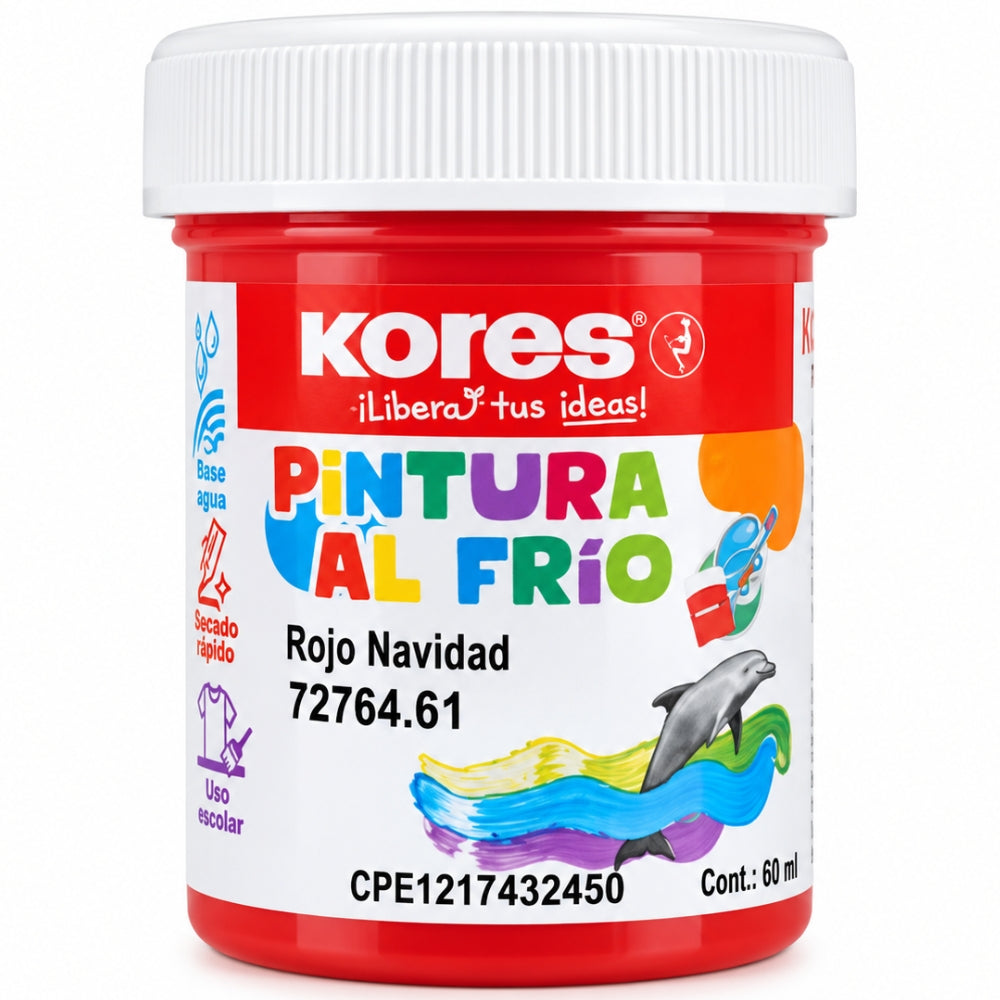 Kores Pintura Al Frio 60ml Color Rojo 1 Und