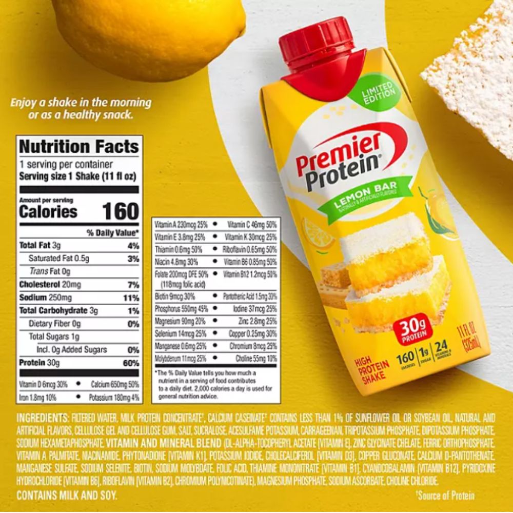 Premier Protein 15 Und 325ml Lemon Bar 4.87L