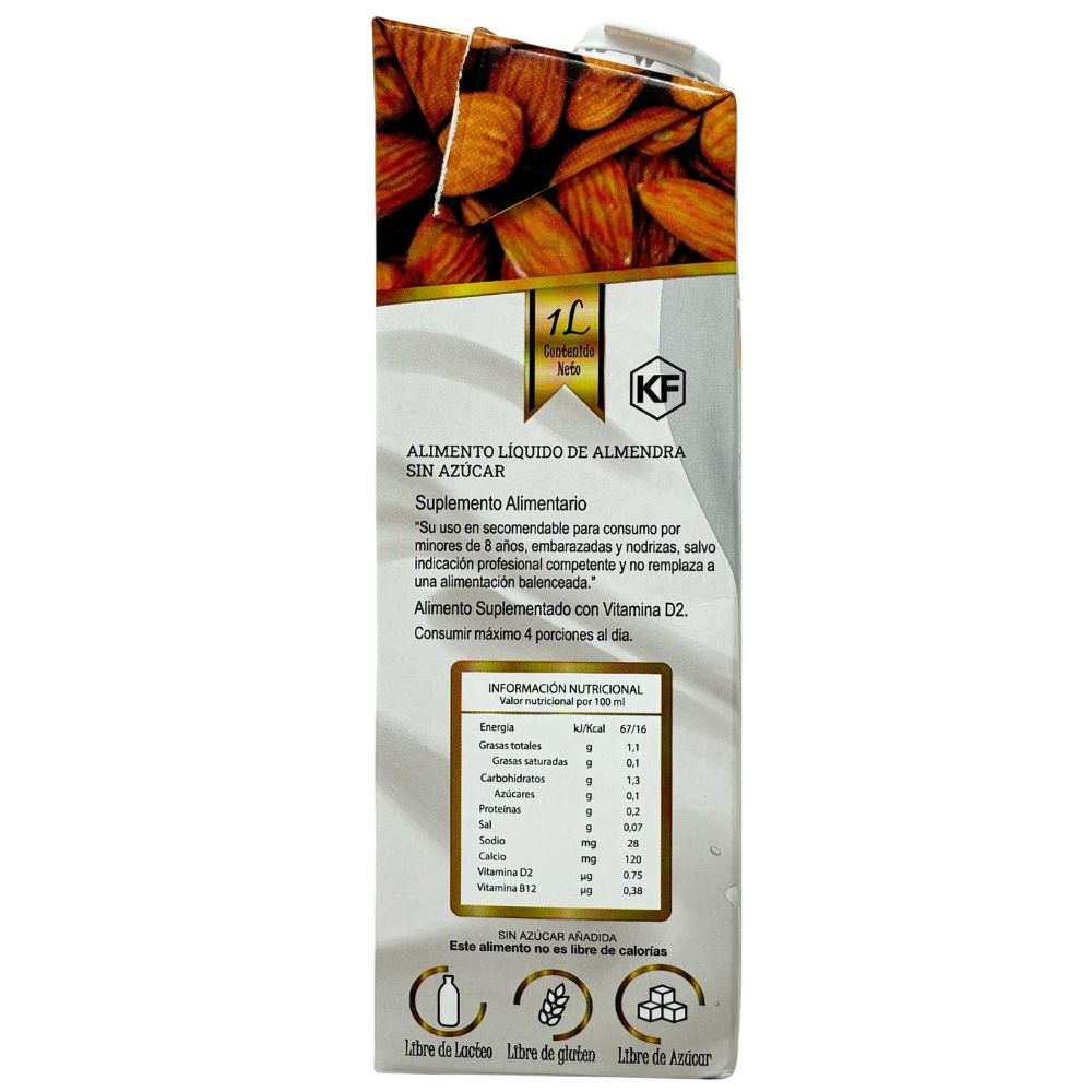 Pafia Leche de Almendras Sin Azucar 1 Lt