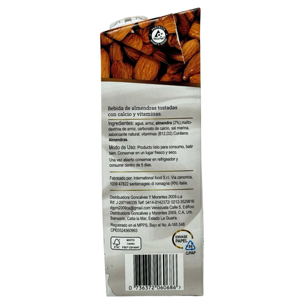 Pafia Leche de Almendras Dulce 1 Lt