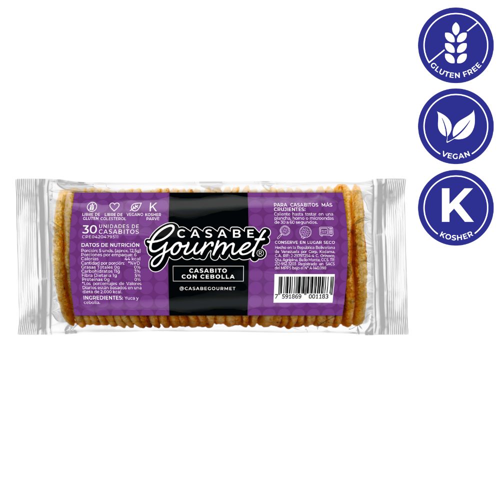 Casabe Gourmet Casabito Con Cebolla