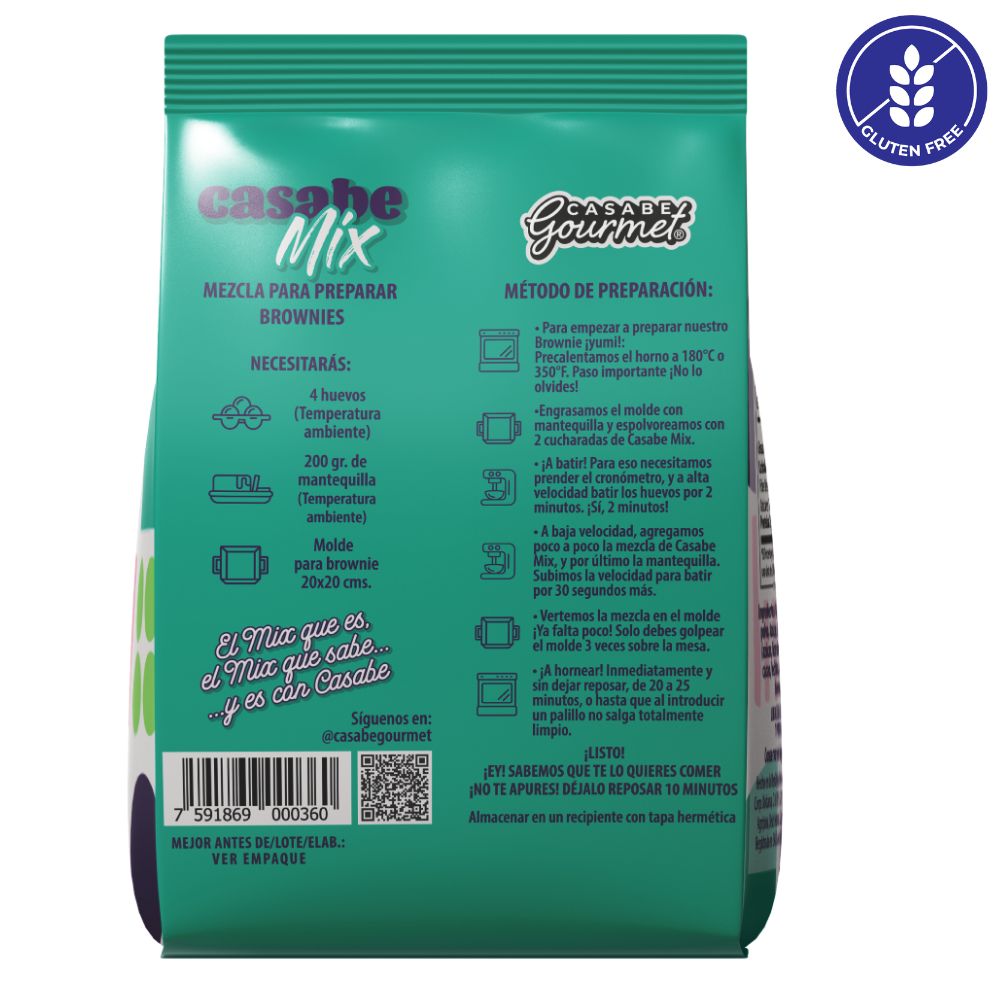 Casabe Gourmet Casabe Mix Brownie Mezcla 480gr