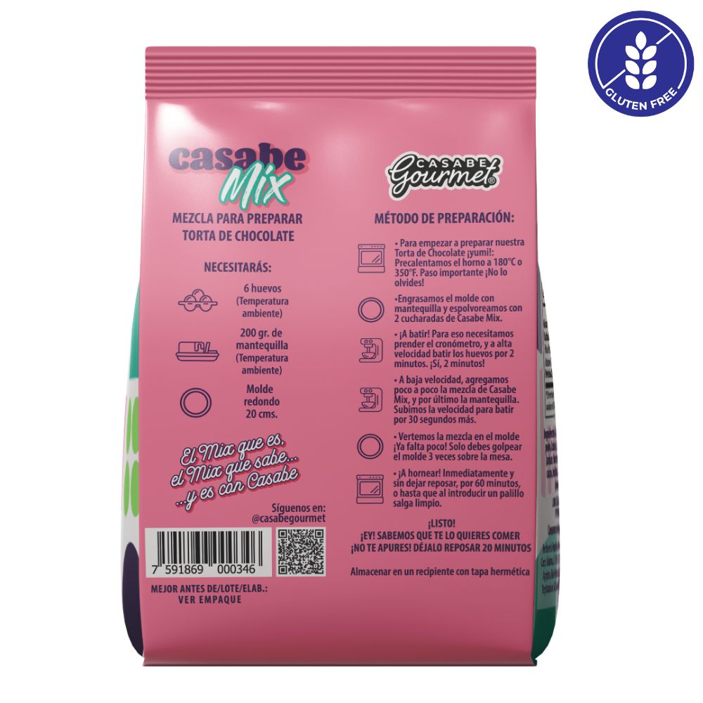 Casabe Gourmet Casabe Mix Torta de Chocolate Mezcla 570g