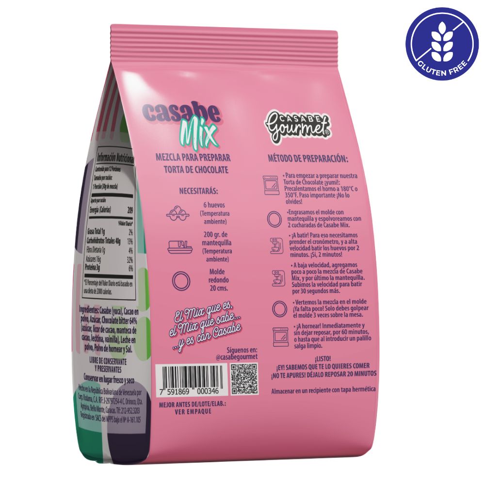Casabe Gourmet Casabe Mix Torta de Chocolate Mezcla 570g