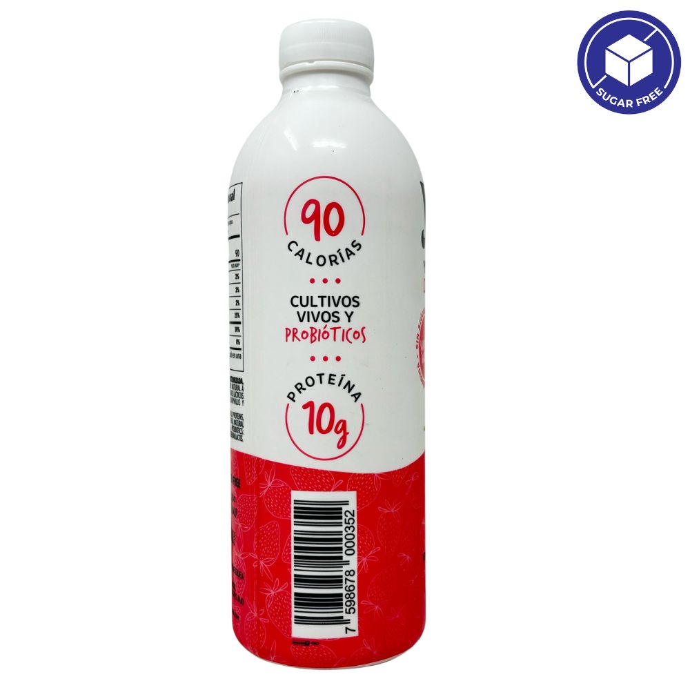 Yolo Yogurt Griego Liquido Descremado Fresa 750ml