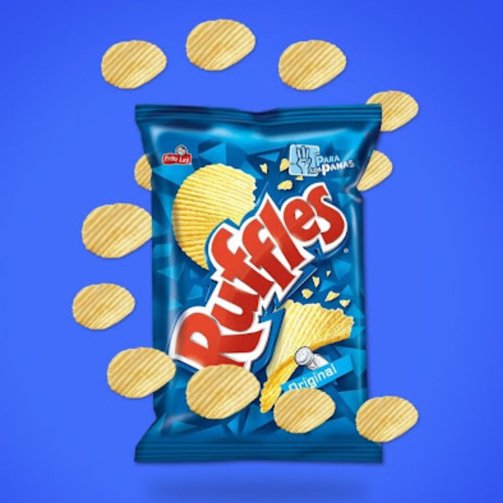 Ruffles Papas Fritas Chips Onduladas Original Pack de 6und 36g