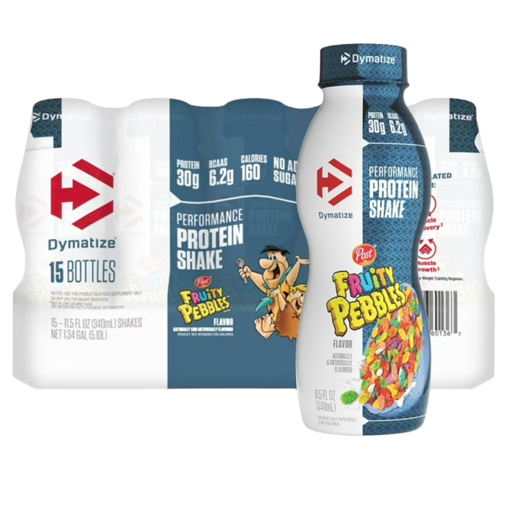 Dymatize Batido De Proteína Sabor Fruity Pebbles 15 Und x 340ml c/u