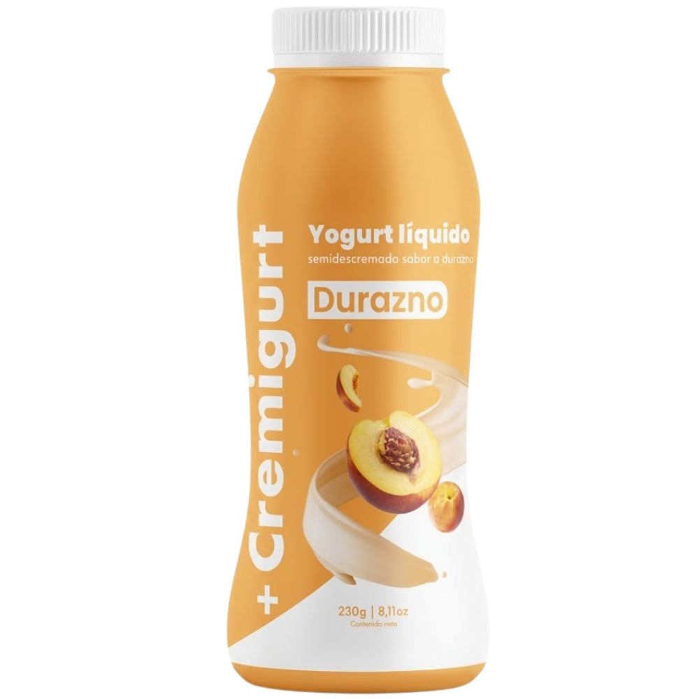 Cremigurt Yogurt Liquido Semidescremado con Durazno 230gr