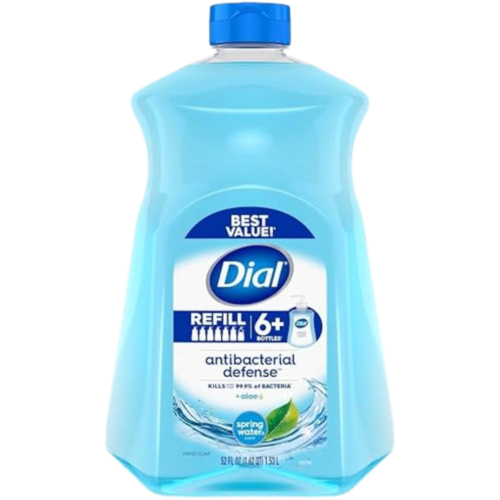 Jabon Antibacterial Dial Liquid Refill Hand Soap Spring Water 1.53l