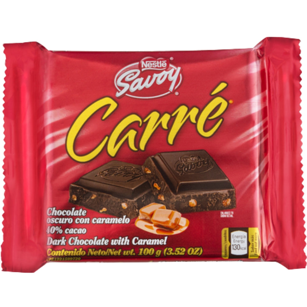 Chocolate Savoy Carré Extra Grande Con Caramelo 100 gr