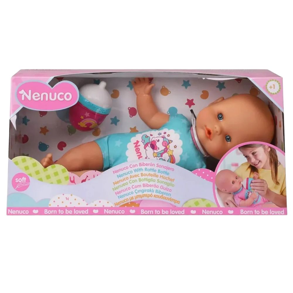 Nenuco Muñeco Con Biberon Y Sonajero Blue 3+