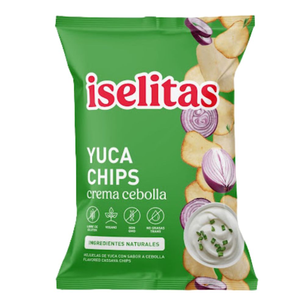 Iselitas Yuca Chips Con Crema de Cebolla 180 gr