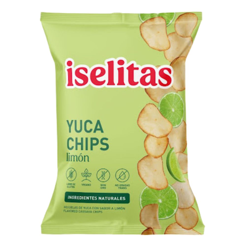 Iselitas Yuca Chips Con Sabor a Limon 180 gr