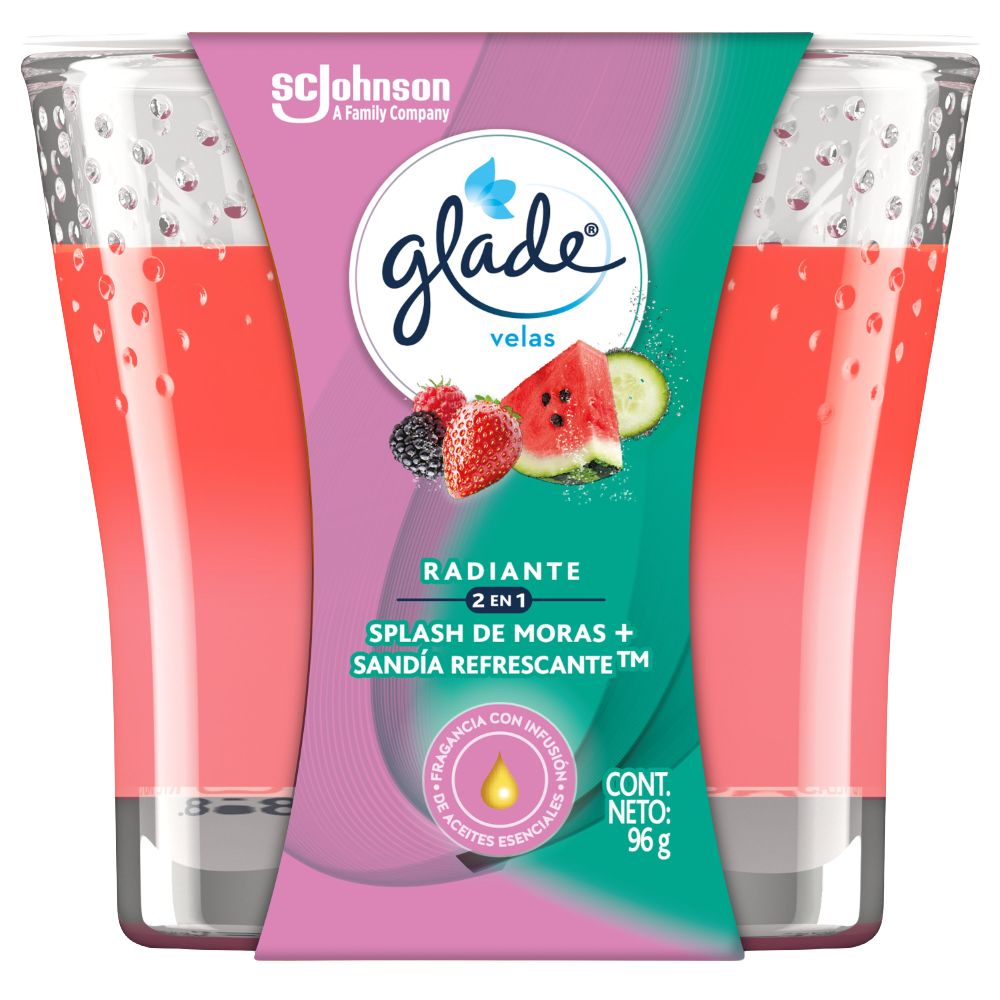 Glade Vela Aromatica Mora & Sandia 96g