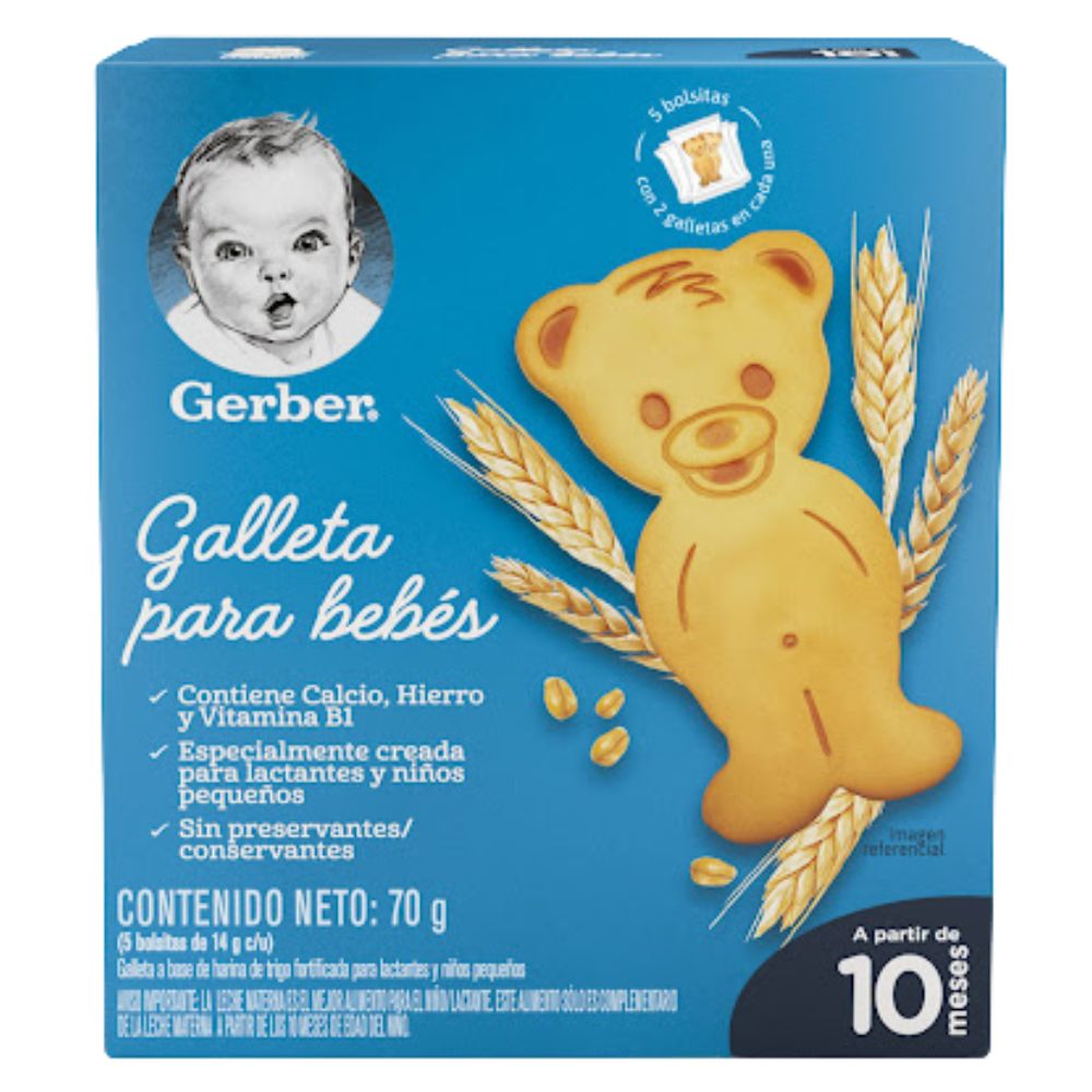 Gerber Galleta Para Bebes 10 Meses 70gr