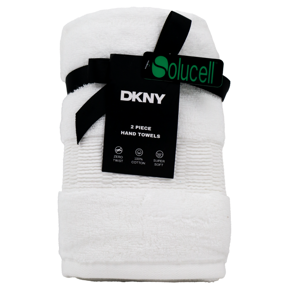 DKNY 2 Piece Toallas de Mano 41cm x 71cm Hand Towels