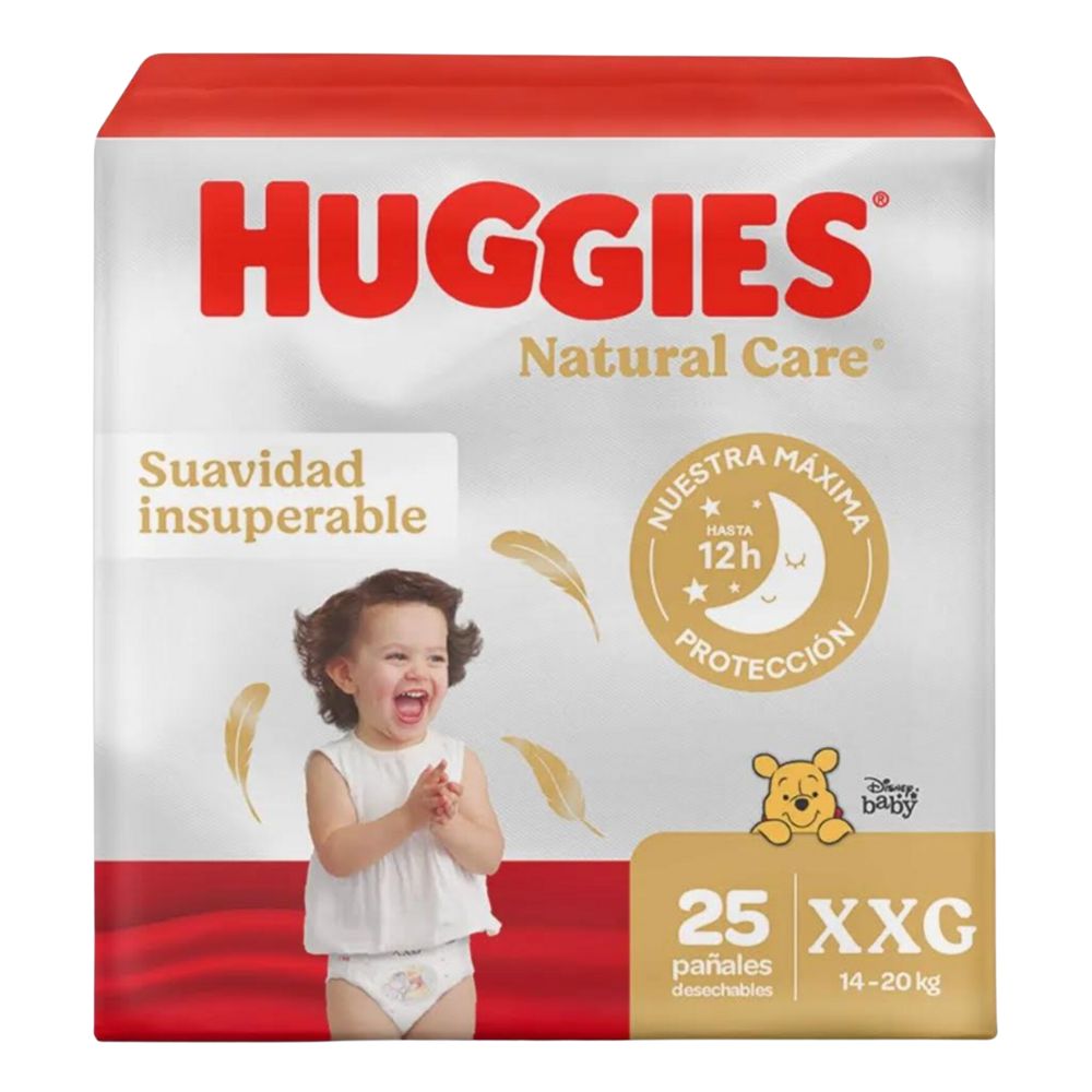 Pañales Huggies Natural Care Talla XXG 25und