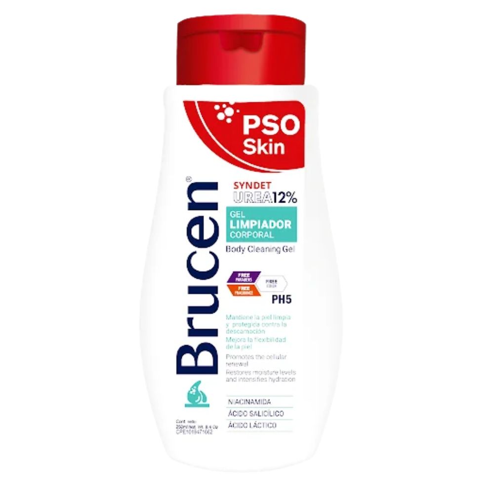 Brucen Gel Limpiador Corporal Emoliente PSO-Skin Urea 12% 250ml