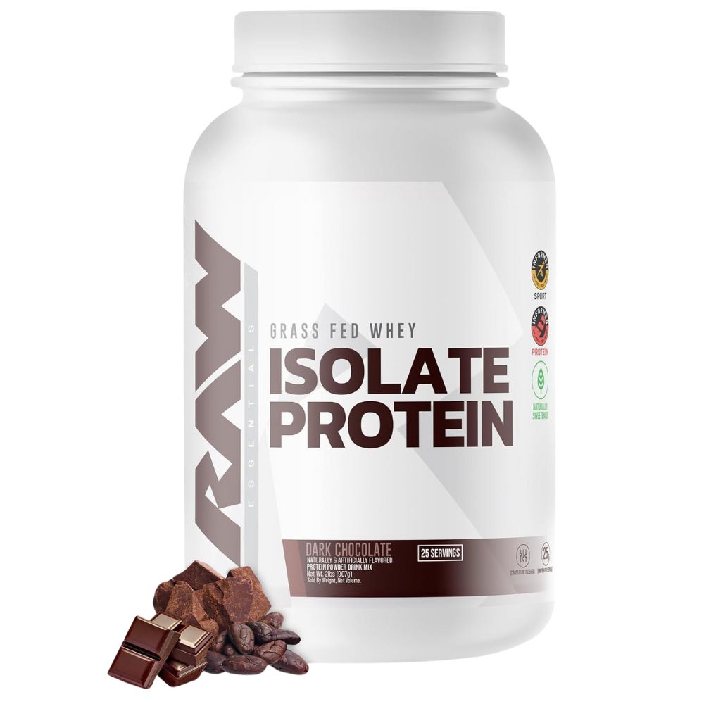 Raw Isolate Protein Chocolate Oscuro 892 Gramos 25 Servings