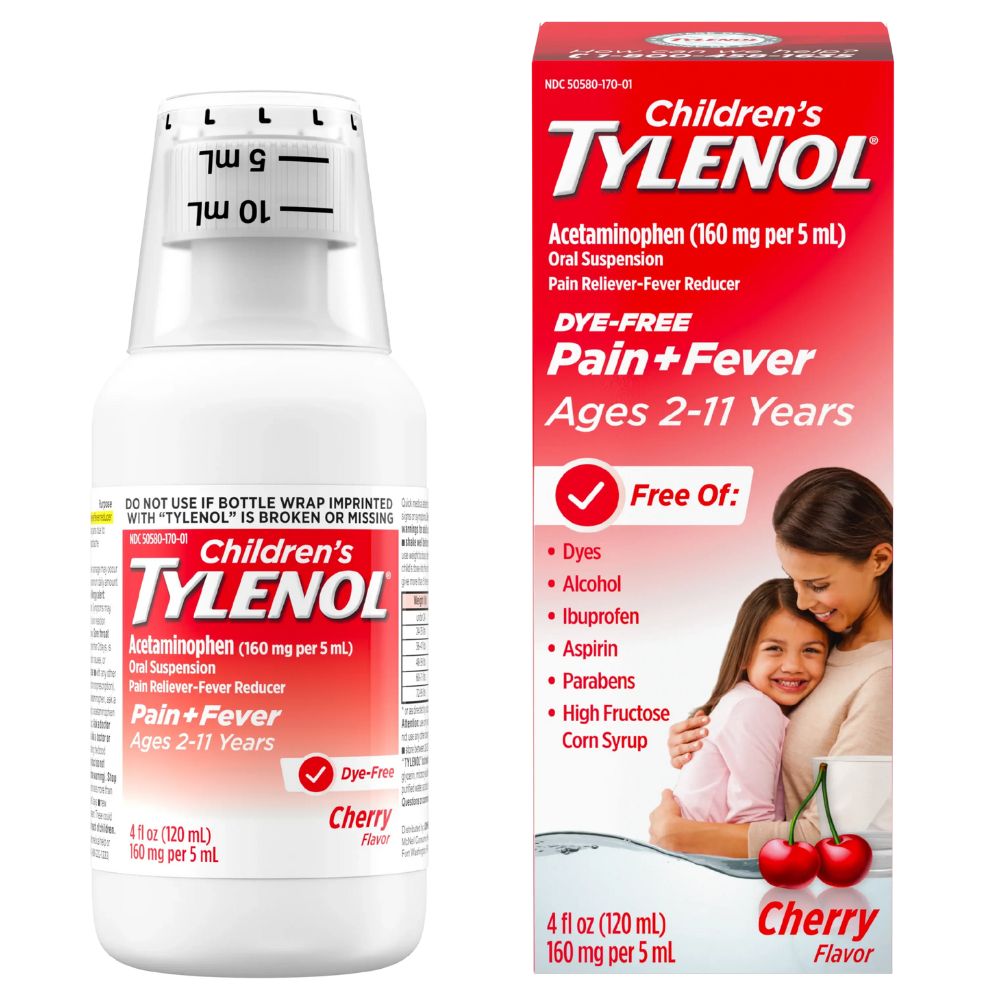 Tylenol Children's Dye-Free Pain+Fever 2-11 Years 120ml