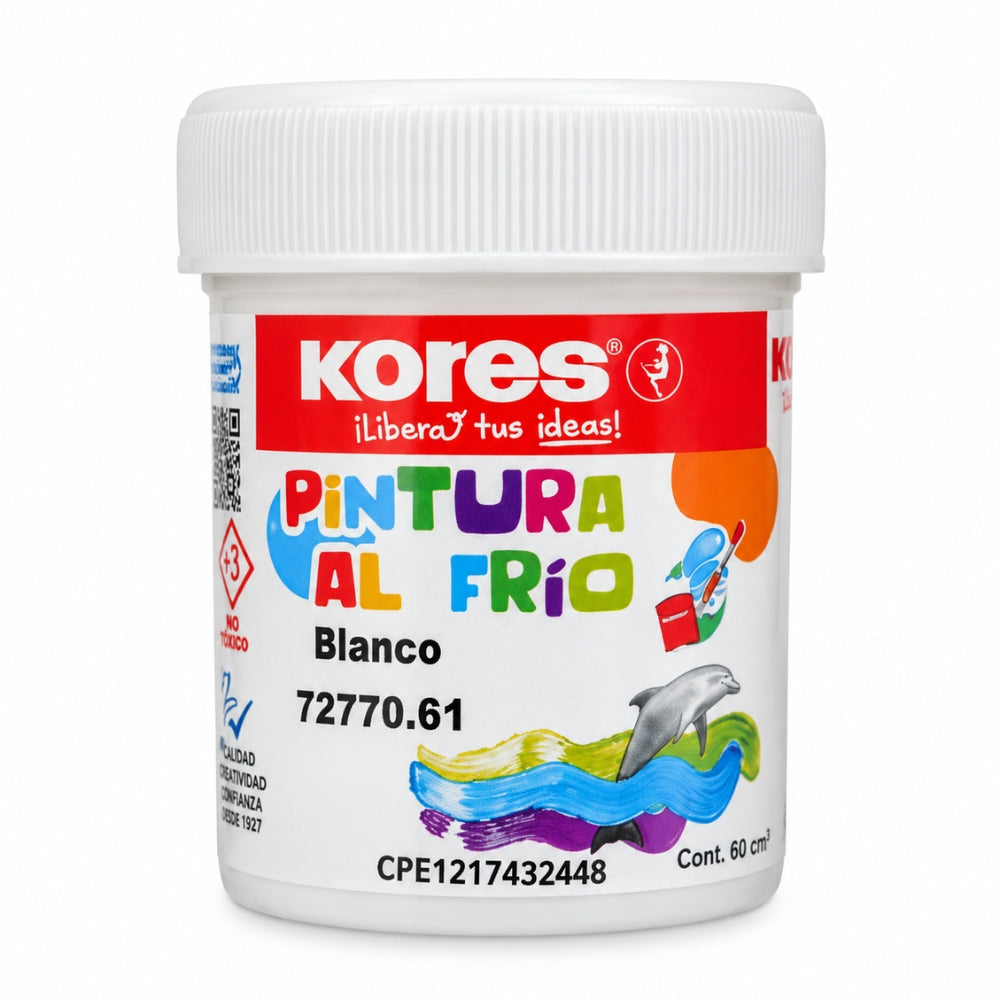 Kores Pintura Al Frio 60ml Color Blanco 1 Und