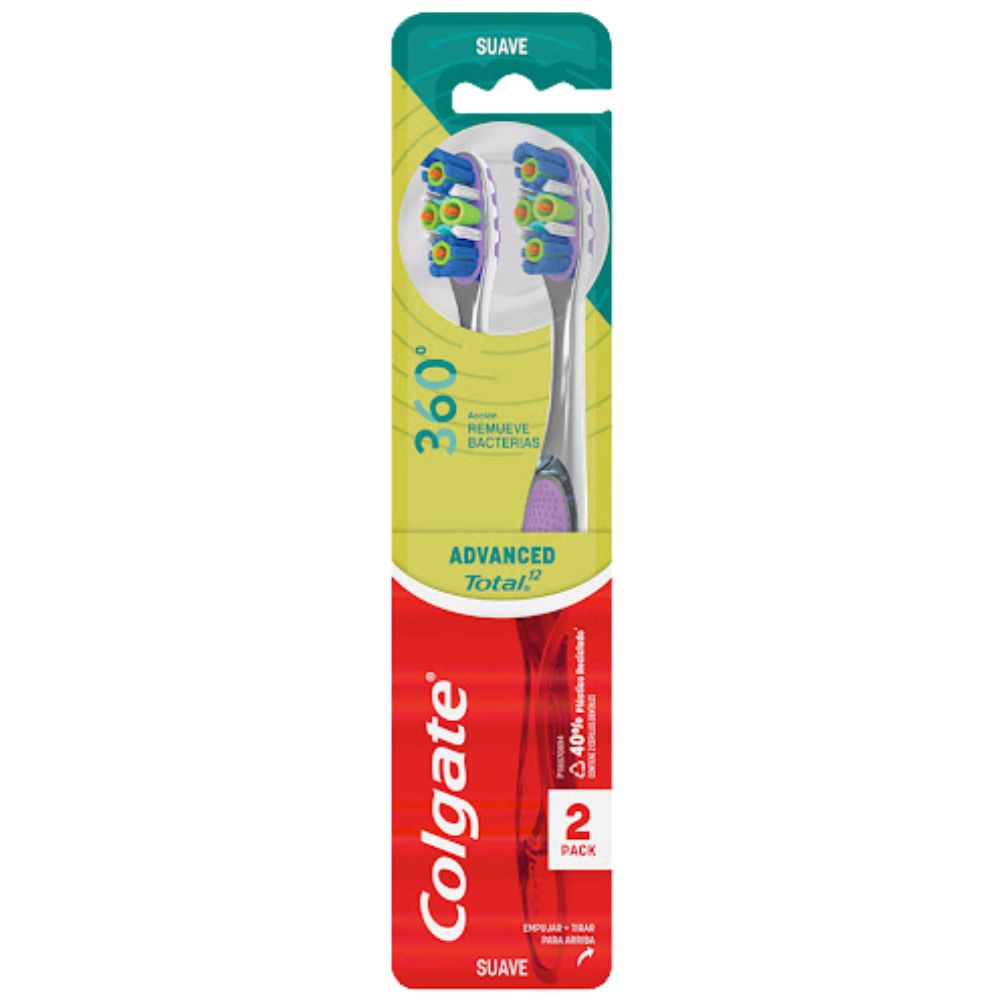 Cepillo Dental 2 Und Colgate 360 Advanced Total 12