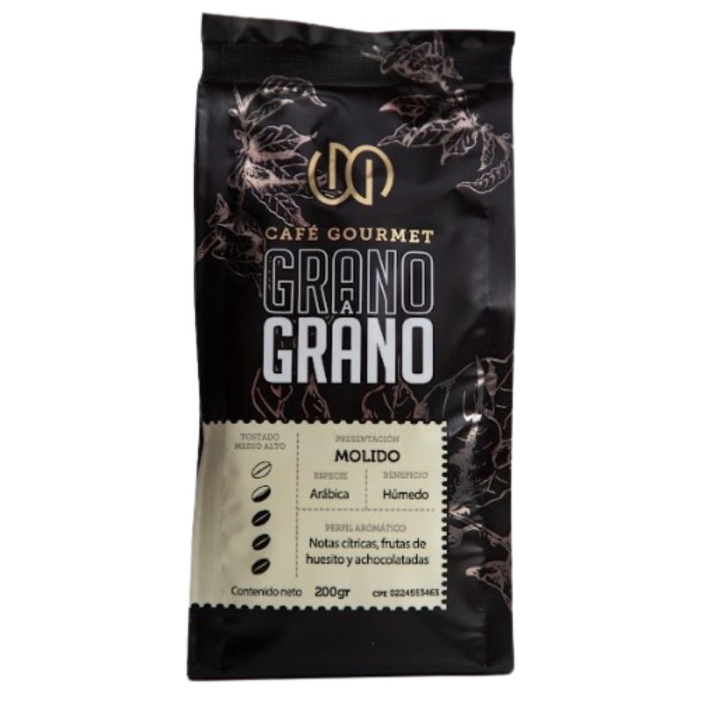 Cafe Grano a Grano Molido Gourmet 200gr