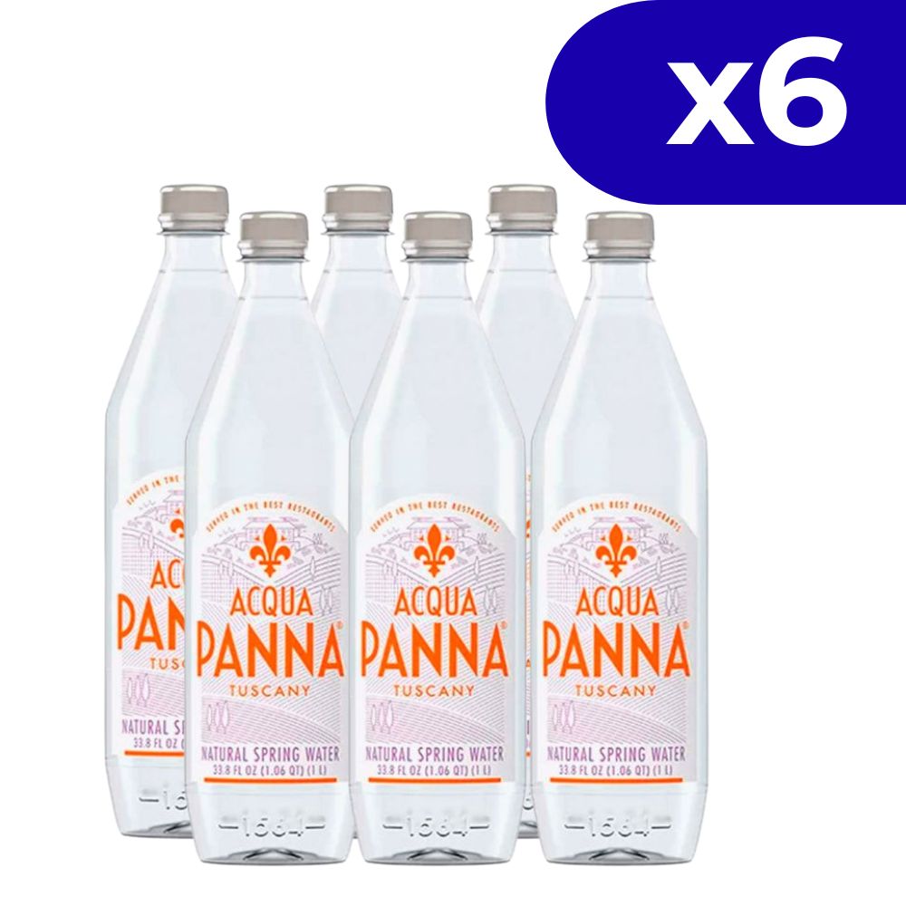 Agua Acqua Panna 1 Litro Pack 6 Und