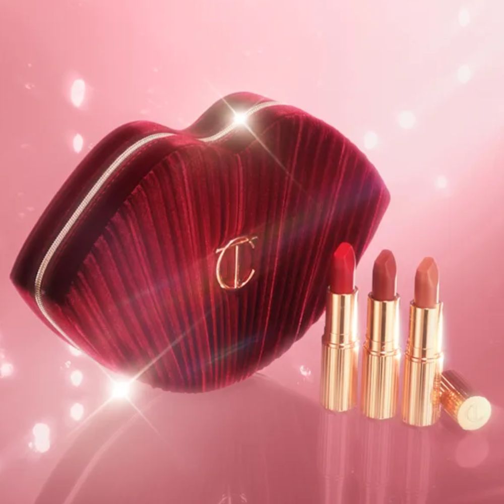Charlotte Tilbury Hot Lips Bag Estuche + 3 Lipstick