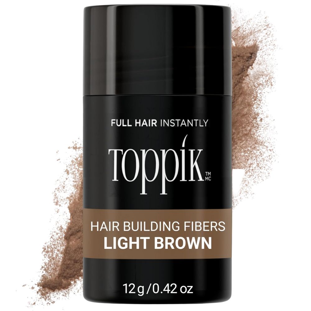 Toppik Hair Building Fibers, Fill In Fine or Thinning Hair Instantly Thicker Color Castaño Claro 12gr