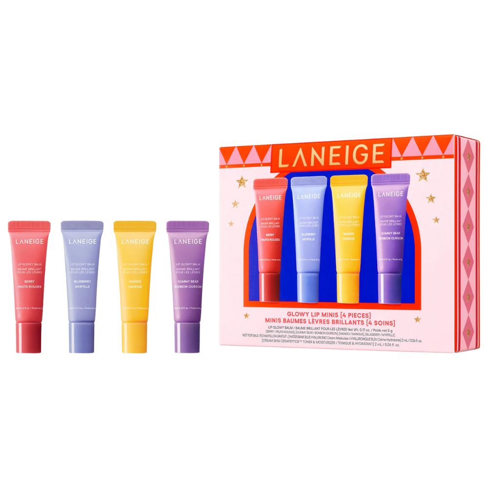 Laneige Glowy Lip Minis Lip Treatment Gift Set 4 Und