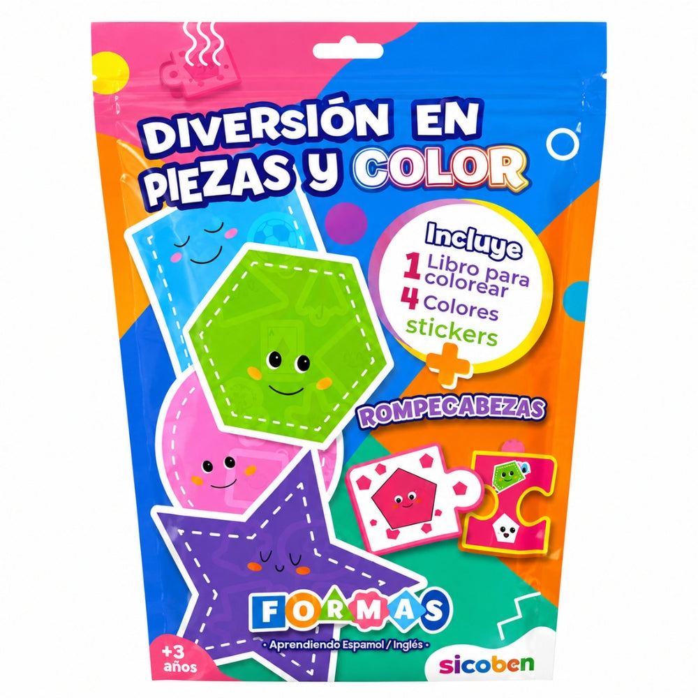 Sicoben Pack Diversion en Piezas Y Color Formas 3+