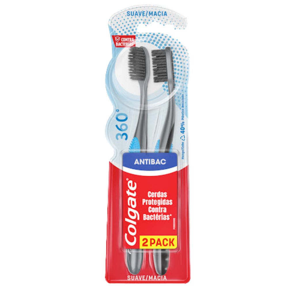 Cepillo Dental 2 Und Colgate 360 Antibacterial