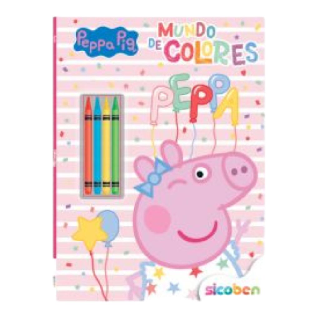 Sicoben Mundo de Colores Peppa Pig + 4 Creyones