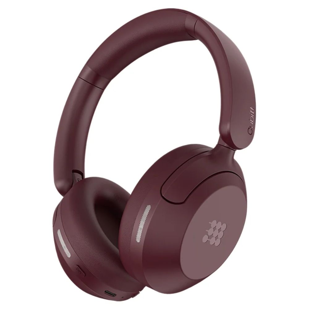 Cubitt Power Headphones – Cancelación de Ruido Híbrida y Sonido Inmersivo Deep Burgundy