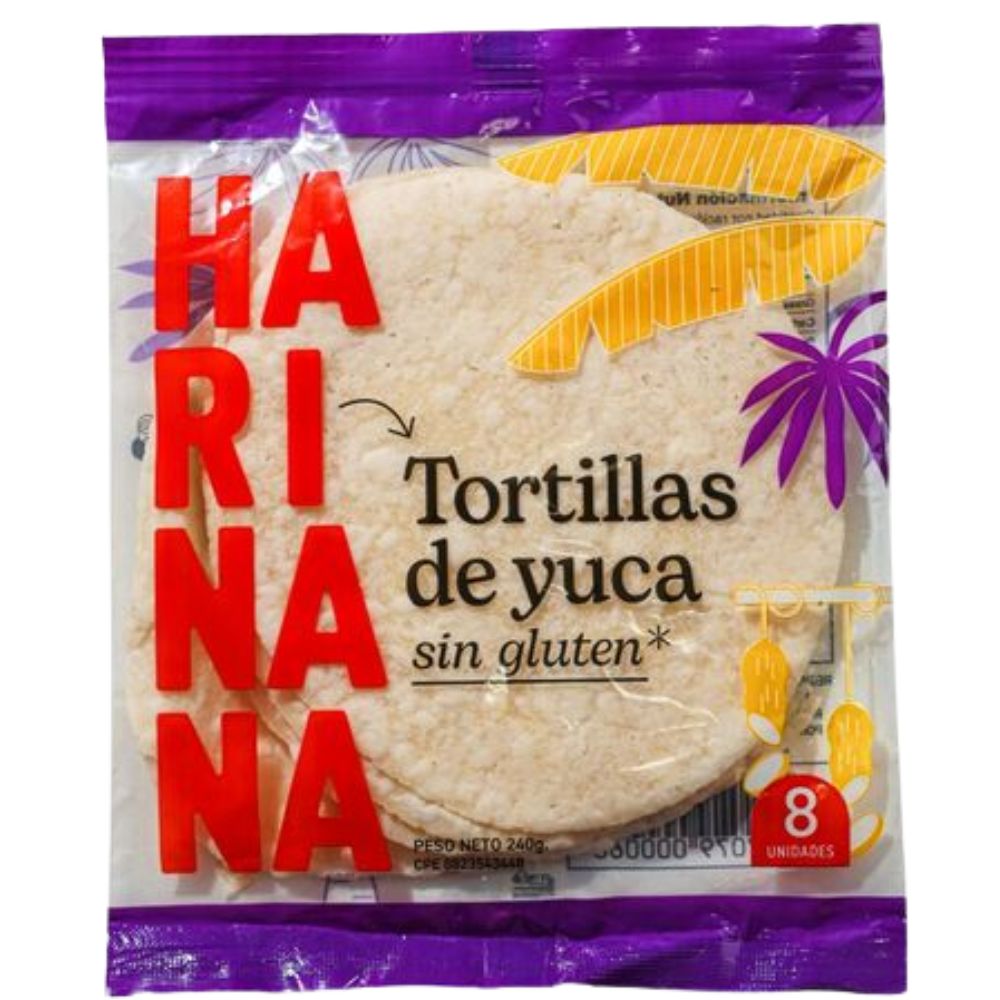 Tortillas de Yuca Harinana 240gr 8 Und