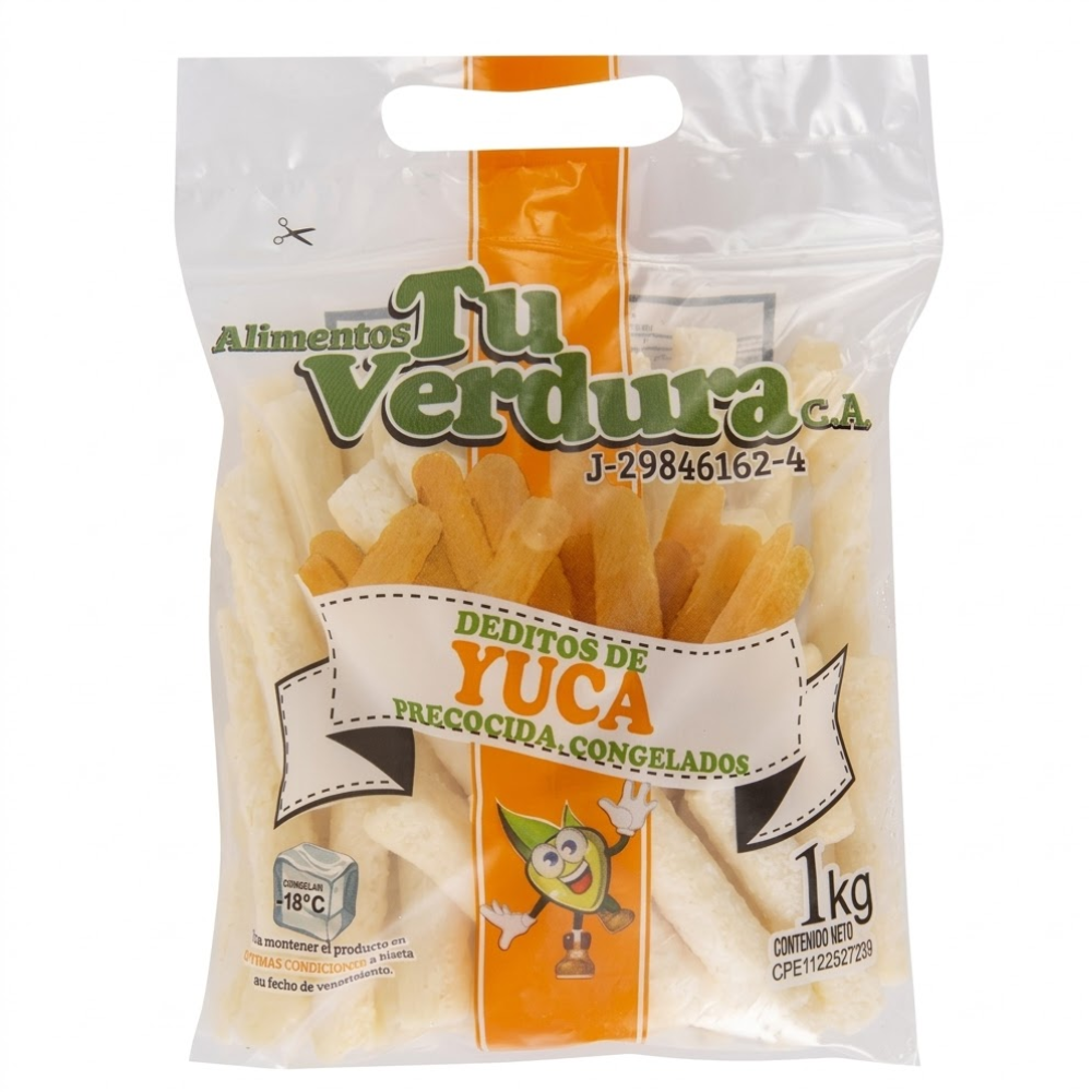 Verdi Fresh Deditos de Yuca Precocida Congelada 1 Kilo